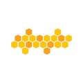 Honey comb logo vector icon concept