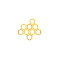 Honey comb logo vector icon concept Royalty Free Stock Photo