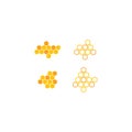 Honey comb logo vector icon concept Royalty Free Stock Photo