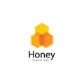 Honey comb logo vector icon concept design. Royalty Free Stock Photo