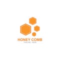 Honey comb logo vector icon concept Royalty Free Stock Photo