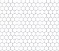 Honey comb mosaic texture. Outline hexagon shape seamless pattern grid. Modern abstract minimal geometric design. Vector