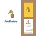 Honey Creative Logo and business card. vertical Design Vector