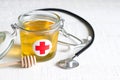 Honey is a cure abstract health lifestyle concept Royalty Free Stock Photo