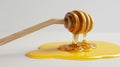 The honey dipper dripping syrup.AI generated image Royalty Free Stock Photo