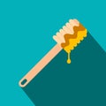 Honey dipper flat icon