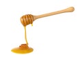 Honey and dipping on white background