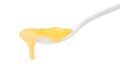 Honey drip on spoon Royalty Free Stock Photo