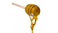 Honey dripper isolated 3D render