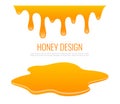 Honey dripping design, liquid paint spill