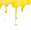 Honey dripping on girl lips from the wooden spoon. Royalty Free Stock Photo