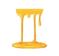 Honey dripping. Melting caramel flowing down to sweet sticky pool. Gold maple syrup leaking, trickling to liquid fluid