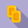 Honey drops icon flat vector. Cold remedy