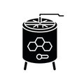 Honey extractor black glyph icon