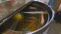 honey extractor at work in the beefarm Royalty Free Stock Photo