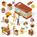 Honey Farm Isometric Icons Set Royalty Free Stock Photo