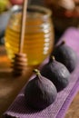 Honey and Figs on Autumn Table