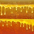 honey flowing, honey trickling down, isolated vector