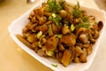 Honey fungus in a salad. Marinated mushrooms. homemade food