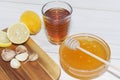 Honey, garlic, lemon - natural medicine Royalty Free Stock Photo