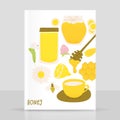 Honey and ginger design concept Royalty Free Stock Photo