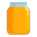 Honey glass jar icon cartoon vector. Summer food