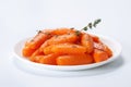 Honey glazed baby carrots