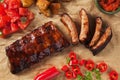 Honey glazed pork ribs Royalty Free Stock Photo