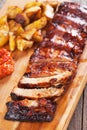 Honey glazed pork ribs Royalty Free Stock Photo