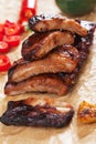 Honey glazed pork ribs Royalty Free Stock Photo