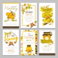 Honey Hand Drawn Posters Collection