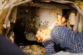 Honey harvesting in rural Sichuan China