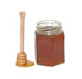 Honey and honey dipper (honey stick)