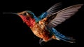 honey hummingbird red blue gold