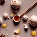 honey ice cream on seamless texture tile