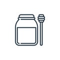 honey icon vector from food and drinks allergy concept. Thin line illustration of honey editable stroke. honey linear sign for use