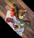 Honey jar with apples and pomegranate for Rosh Hashana Royalty Free Stock Photo