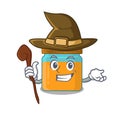Honey jar funny but sneaky witch cartoon character design