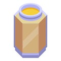 Honey jar glass icon isometric vector. Farmer work Royalty Free Stock Photo