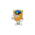 Honey in jar with police character shape.