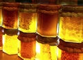 Honey jars Royalty Free Stock Photo