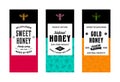 Honey labels in modern style