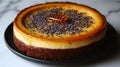 Honey Lavender Cheesecake on Marble Royalty Free Stock Photo