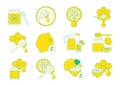 Honey lemon flavor icons