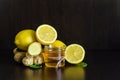 Honey, lemon, ginger for boosting immunit Royalty Free Stock Photo