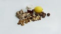 Honey lemon ginger and walnuts, macadamia, and Brazil nuts