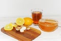 Honey and lemon. the natural medicine Royalty Free Stock Photo