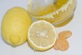 Honey, lemon and sugar candies for cough Royalty Free Stock Photo