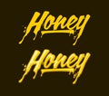 Honey lettering text.