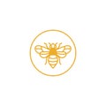 honey Line bee logo template